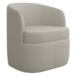 Kit 2 Poltronas Giratória Decorativa Para Sala Dandara K04 Bouclê Bege - Mpozenato