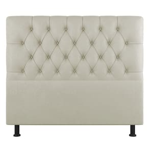 Cabeceira Cama Box Casal Queen Size Nice 160cm Sintético Bege - Abmaza