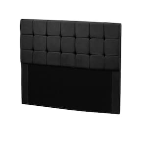 Cabeceira Julia Estofada King Size 195cm Em Veludo Preto Star Confort Preto