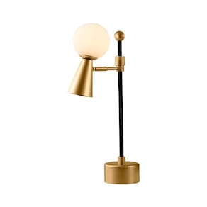 Abajur Nordecor Teas G9 - Gu10 Bivolt Dourado Fosco - Preto