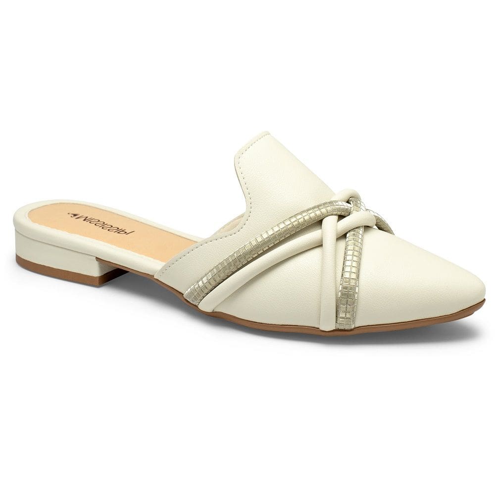Mule Bico Fino Mississipi MA326 Feminino - Gelo