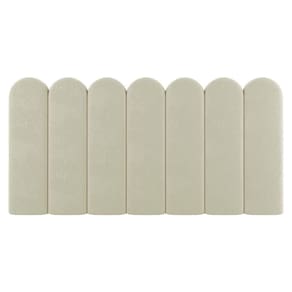 Painel Cabeceira Cama Box Solteiro Lana 90cm Sintético Bege - Abmaza
