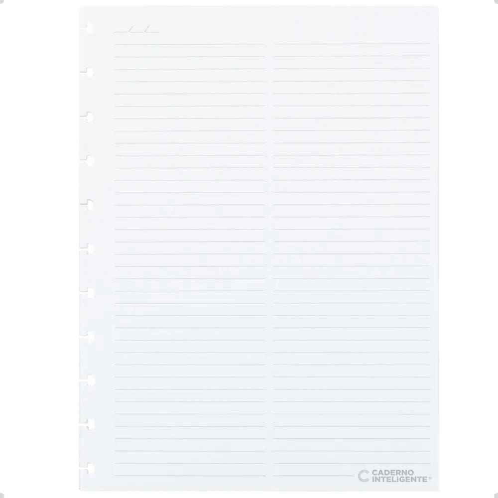 Refil Pautado de Caderno Inteligente Grande 50 Folhas 90g