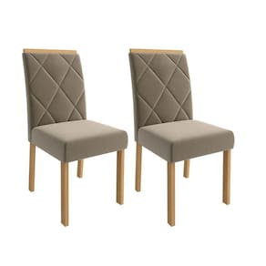 Kit Sala Jantar Maitê 130X80 4 Cadeiras Fernanda Cimol Nature Off White Madeira Joli Nature Offwhite