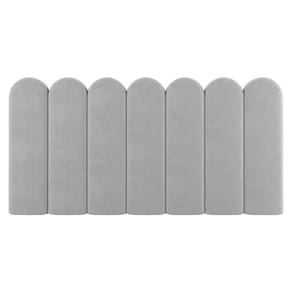 Painel Cabeceira Cama Box Solteiro Lana 100cm Suede Cinza Claro- Abmaza