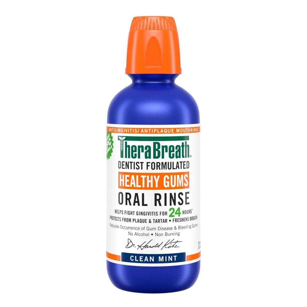 TheraBreath Healthy Gums Oral Rinse Clean Mint 16 Oz by Therabreath