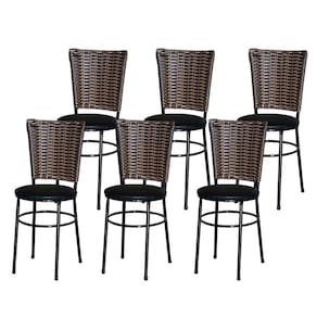 6 Cadeiras Para Mesa Preta Hawai Avelã Cor:preto