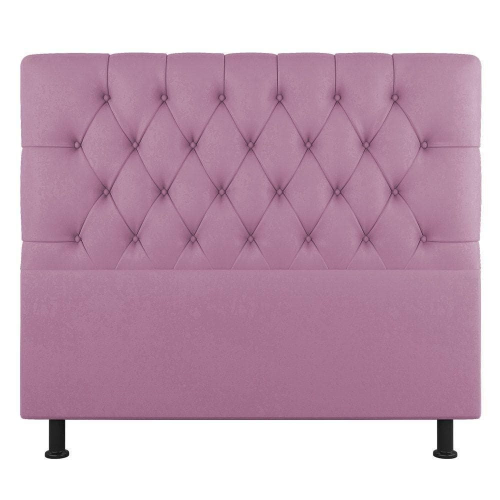 Cabeceira Cama Box Solteiro Nice 90cm Suede Rosa - Abmaza