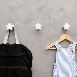 6 Ganchos de parede estrela infantil decoração bebê 6Esbb15c