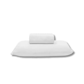 Jogo de Cama Buettner Solteiro King Malha Basic Liso 2 Peças Branco