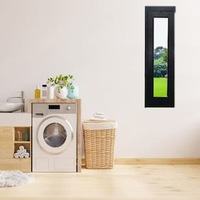 Janela Vitrô Capelinha de Alumínio 130x60 cm Linha Veneza Preto