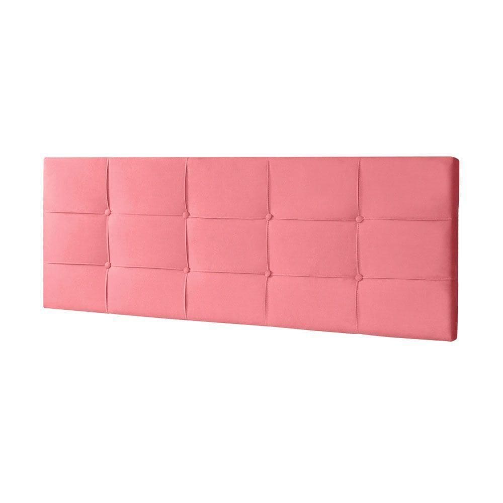Cabeceira Painel King 1,95m Roma Suede Rosa