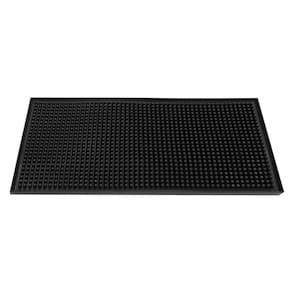 Tapete Escorredor Mimo SN23138 30 x 15 cm PVC Preto