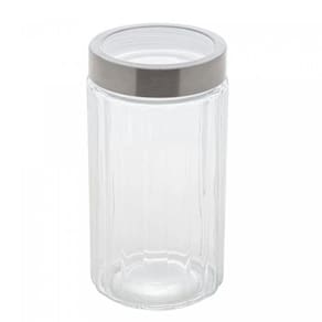 Porta Mantimento de Vidro com Tampa de Aço Inox e Acrílico Sydney 1,6L - Lyor