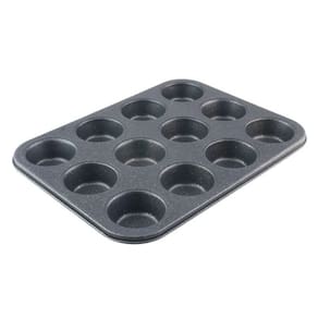 Forma para 12 Cupcakes Mimo ASS23377 Retangular Aço Carbono Preto