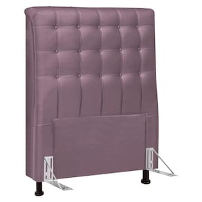 Cabeceira Cama Box Solteiro Ciara 90cm Botonê Com Frame Veludo Rosê - Abmaza