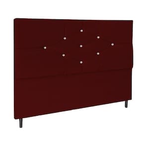 Cabeceira Estofada Cama Casal 140 Cm Camboriú Suede Marsala