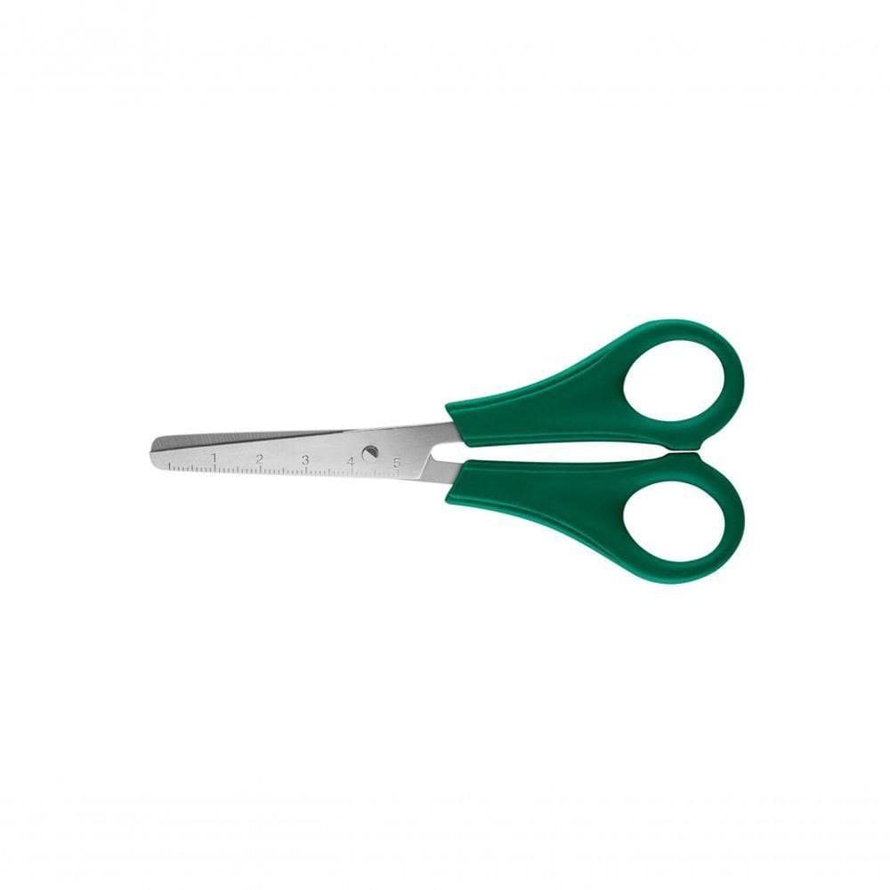 Tesoura Escolar 13cm Brw Verde