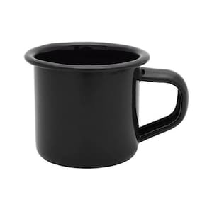 Dupla de Canecas Mimo ECN10BK 10 cm Ferro Esmaltado Preto