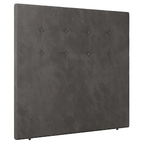 Cabeceira Cama Box Casal Luana 140cm Veludo Cinza