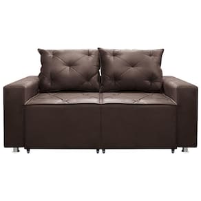 Sofá 2 Lugares Retrátil E Reclinável Bariloche 1.80cm C/ Molas - Suede Café