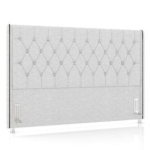 Cabeceira Cama Box Casal 140cm Florenza P02 Linho Cinza Claro - Mpozenato
