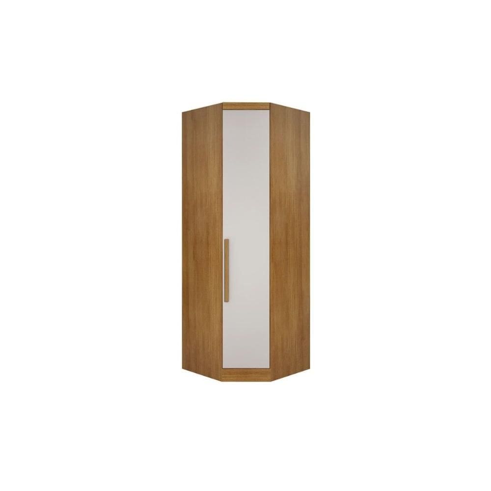 Modulado de Quarto Closet de Canto Oblíquo Rizon c/ 1 Porta Freijo Cumaru c/ Fendi - Novo Horizonte