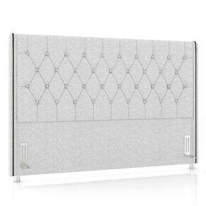 Cabeceira Cama Box Casal King 195cm Florenza P02 Linho Cinza Claro - Mpozenato
