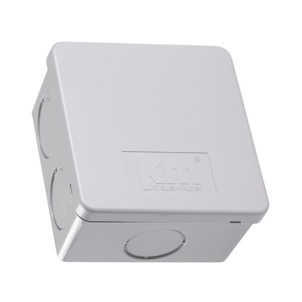 Caixa Passagem 80x80mm Cega Tampa Cinza KM03184 Kraus Muller