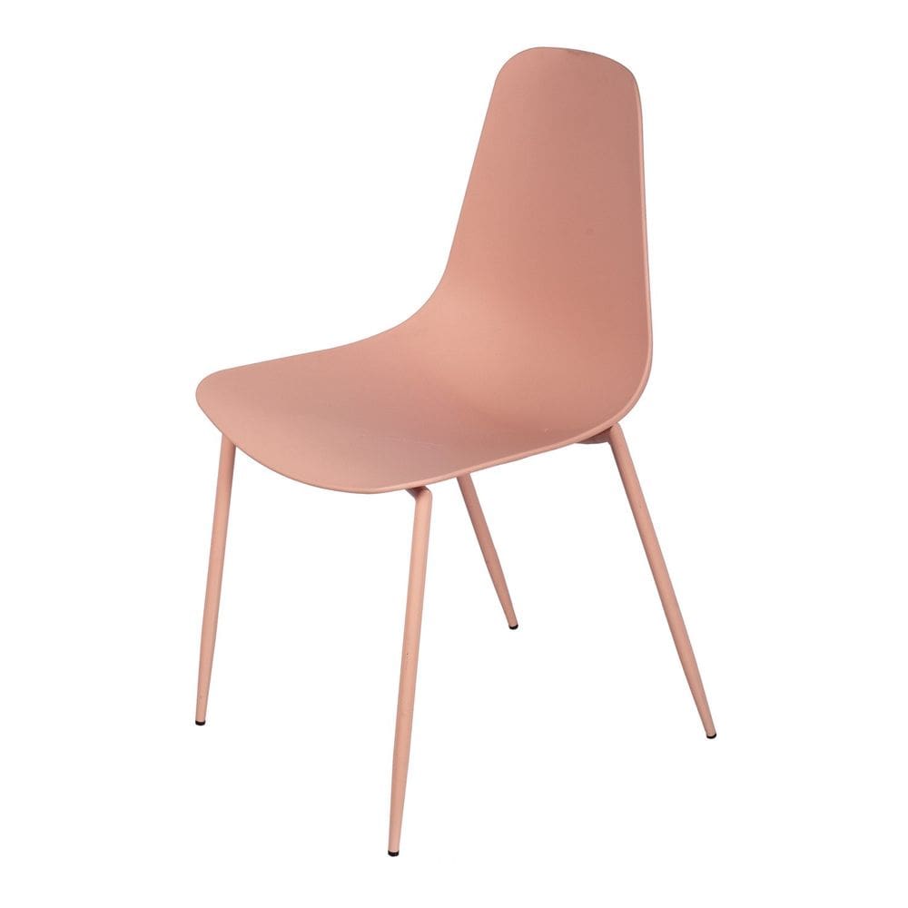Cadeira Abi Pp Estrutura em Aço Rosa