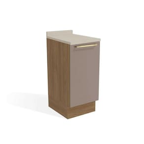 Balcão de Cozinha Botanic M621 1 Porta c/ Tampo- Kappesberg Nogueira/Fendi/Orion - Kappesberg