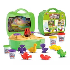 Maleta Dinossauro Com Massa De Modelar Divertoys