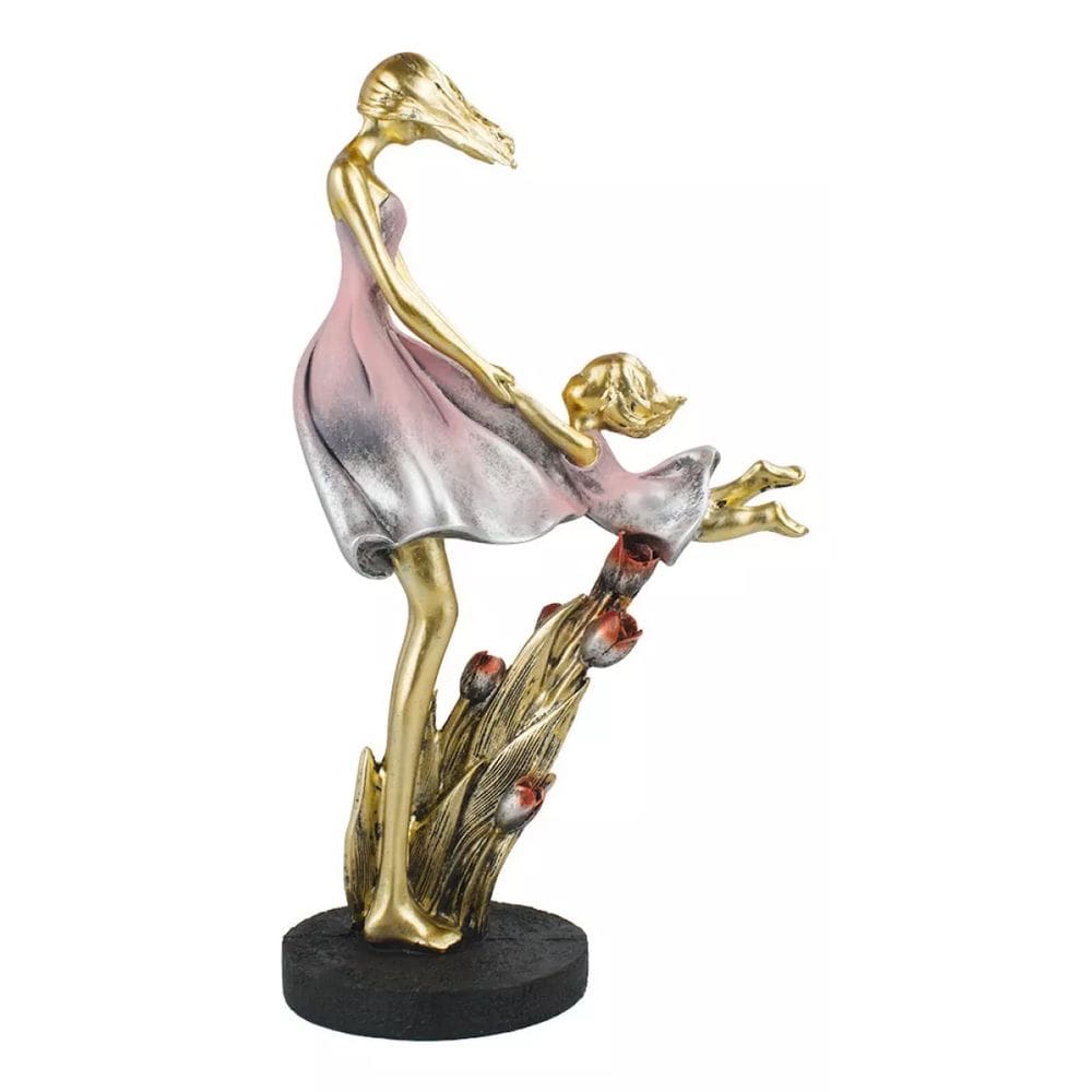 Mãe Brincando Filha Resina 46cm