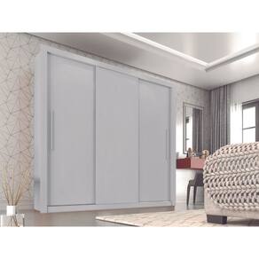 Guarda Roupa Casal 3 Portas de Correr Flex Panamá- Branco