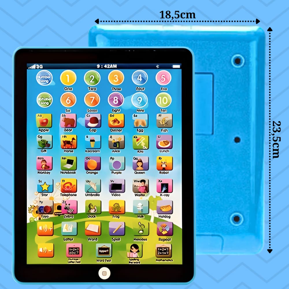 Brinquedo Infantil Didático Interativo Educativo Tablet Bilíngue Português e Inglês