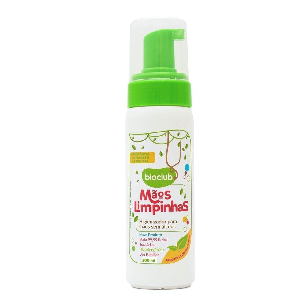 Higienizador Vegano Sem Álcool Mãos Limpinhas Bioclub 200ml