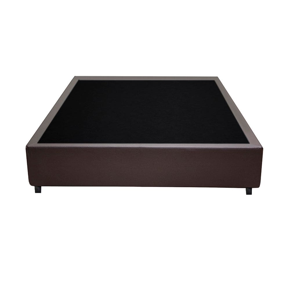 Cama Box Casal 138 Marrom Suede - Santo Box