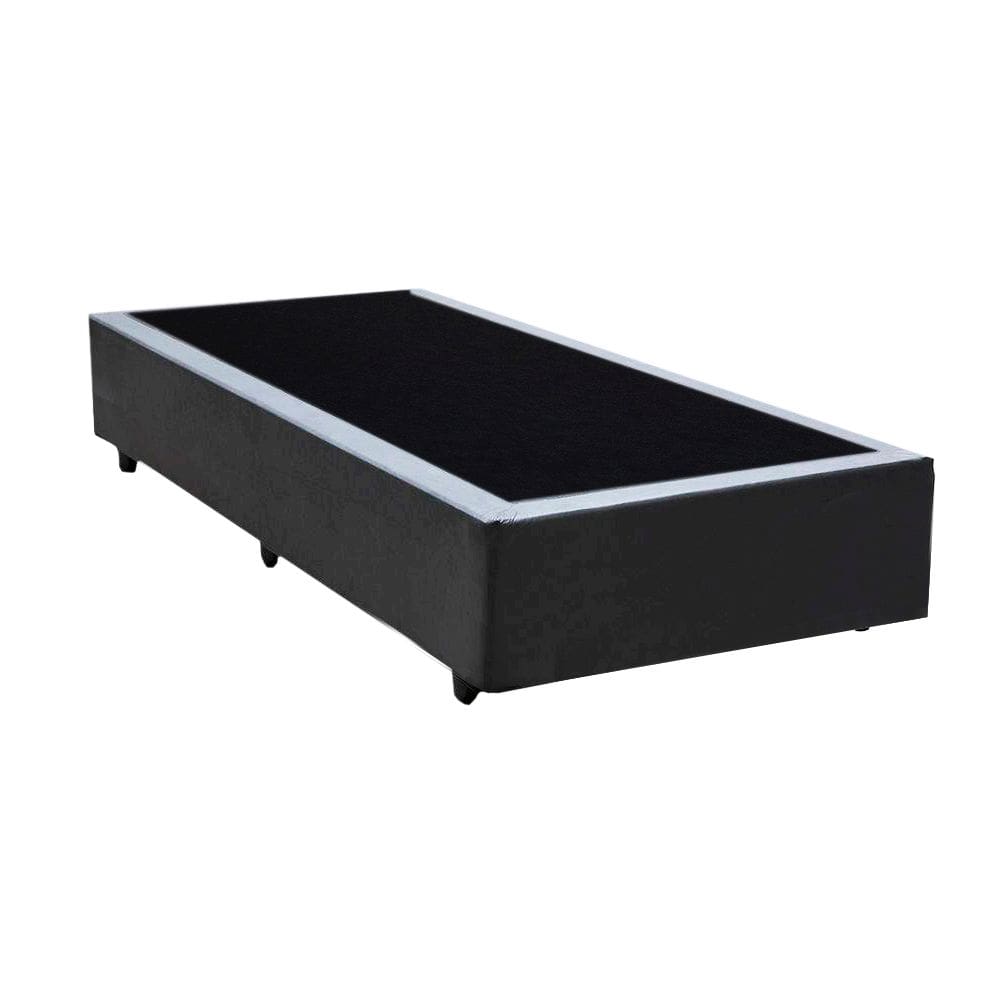 Cama Box Solteiro 78 Cinza Sintetico - Santo Box