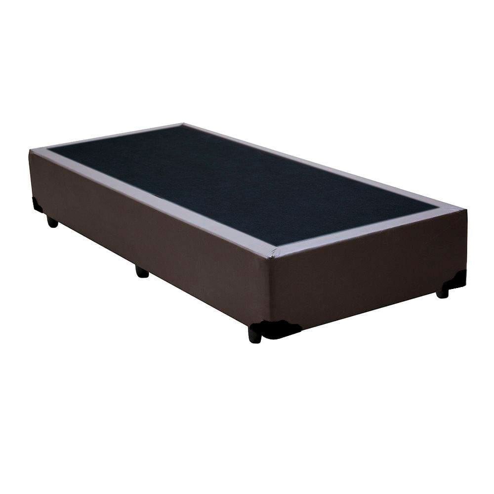 Cama Box Solteiro 88 Marrom Sintetico - Santo Box