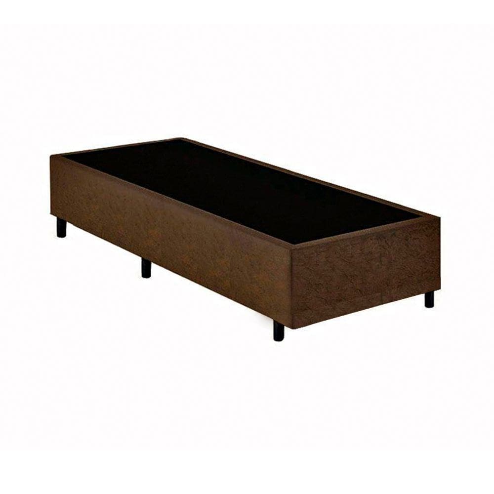 Cama Box Solteiro 88 Marrom Suede - Santo Box