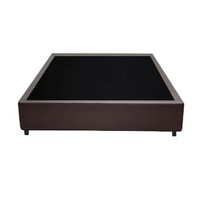 Cama Box viúva 128 Marrom Sintetico - Santo Box