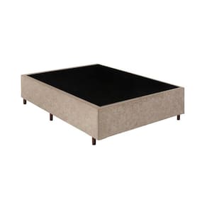 Cama Box viúva 128 Bege Suede - Santo Box