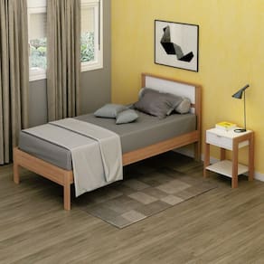 Cama de Solteiro 96x92cm Amêndoa Tecno Mobili