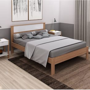 Cama de Casal para Colchão 138x188cm Amêndoa Tecno Mobili