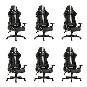 Kit 6 Cadeiras Gamer Atlético Mineiro Cam 3318 Espresso Móveis Preto
