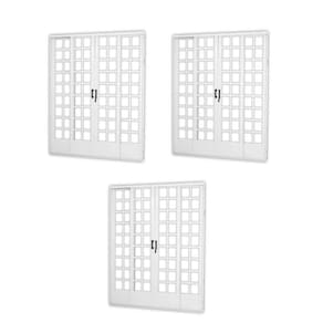 Kit com 3 Portas de Aço de Correr 215x200cm Minas Sul Mgm Branco