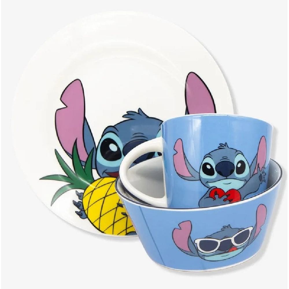 Kit Alimentação Stitch Em Cerâmica