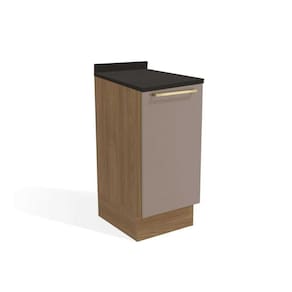 Módulo Cozinha Kappesberg Botanic Balcão Botanic M621 1 Porta c/Tampo 40cm Nogueira/Fendi/Preto - Kappesberg