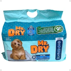 Tapete Higiênico Mr. Dry Com 30 Unidades 60cm x 60cm