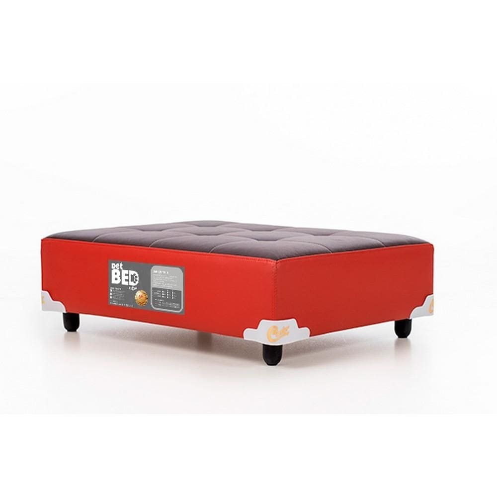 Cama Pet Bed Marrom/Vermelho 80x60x19cm